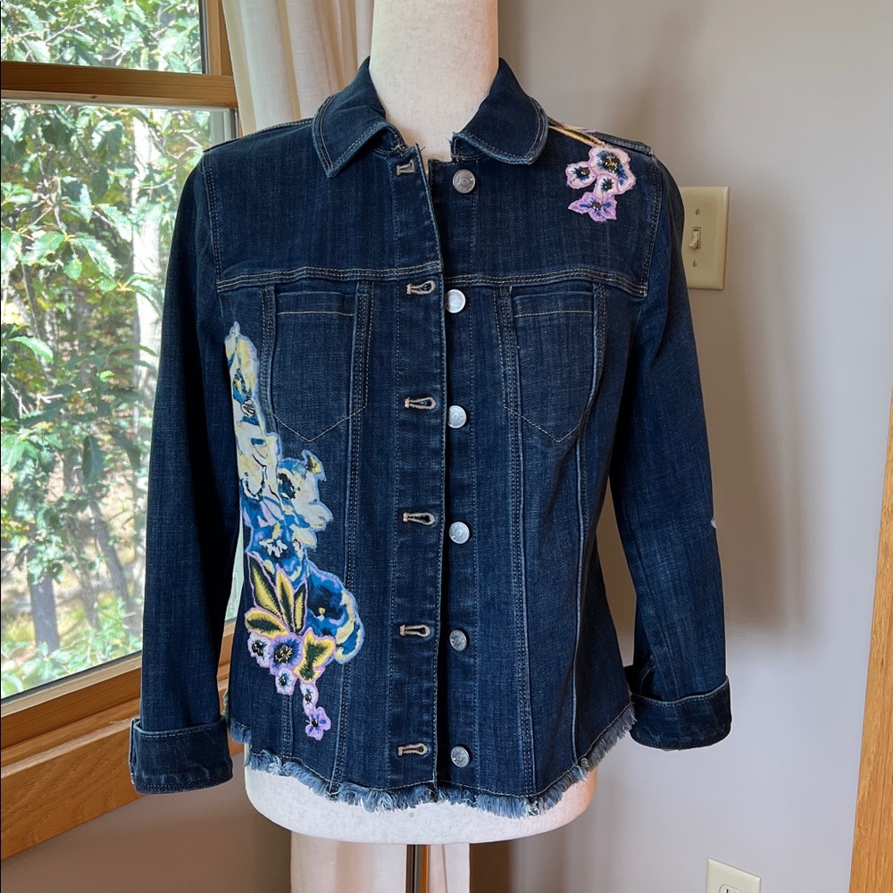 Chico's Dark Blue Denim Jacket